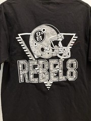 Rebel 8 eight Skull Helmet Double Sided Vintage 2003 Tshirt Med