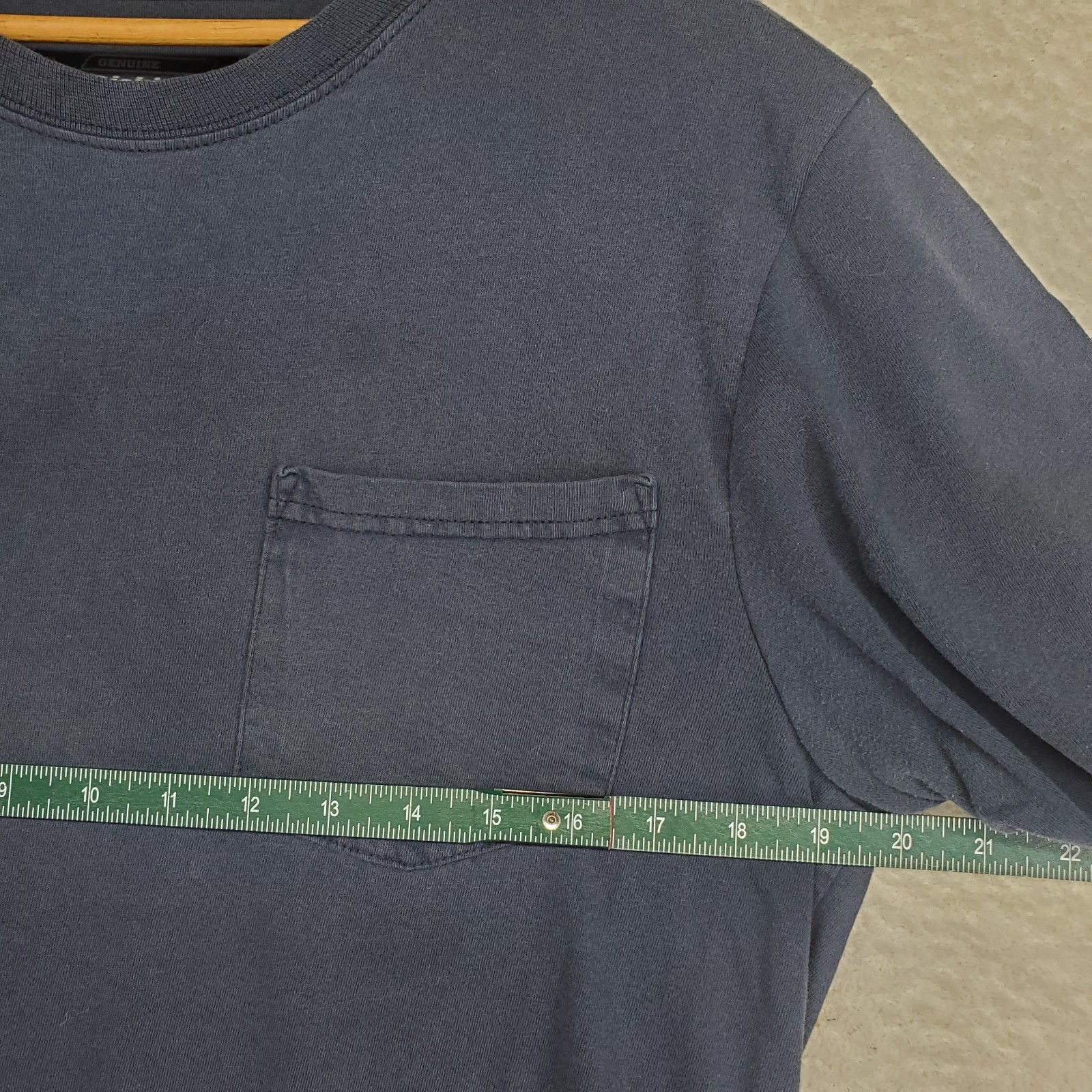 Dickies Men's Twofer T-Shirt Medium Gray Waffle Knit Sleeves Y2K Grunge Skater gallery