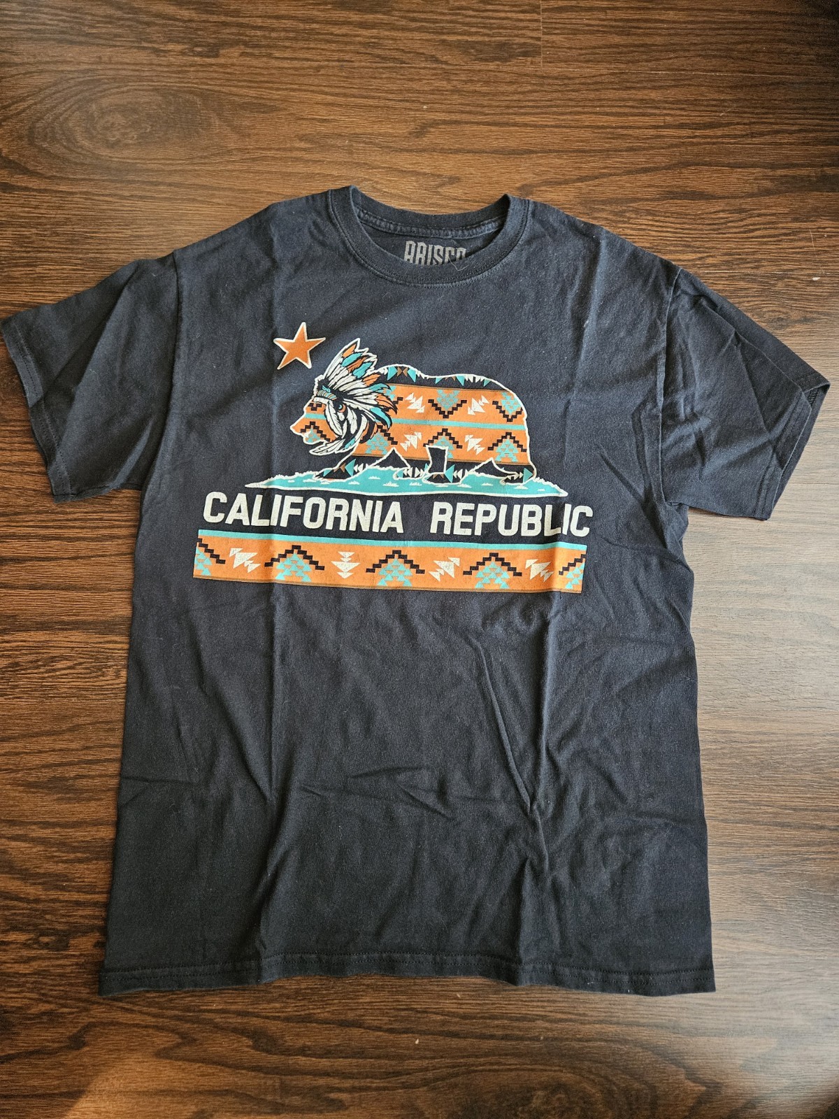 Brisco Apparel California Republic Medium Shirt Black Mens T-shirt Tee