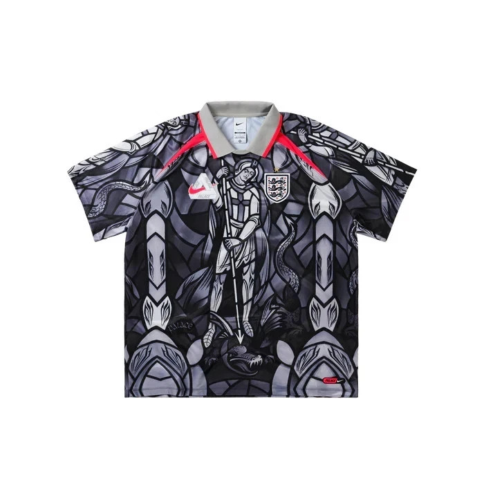 Palace x Nike England Dri-FIT Football Jersey Pewter Grey/Bright Crimson – XS