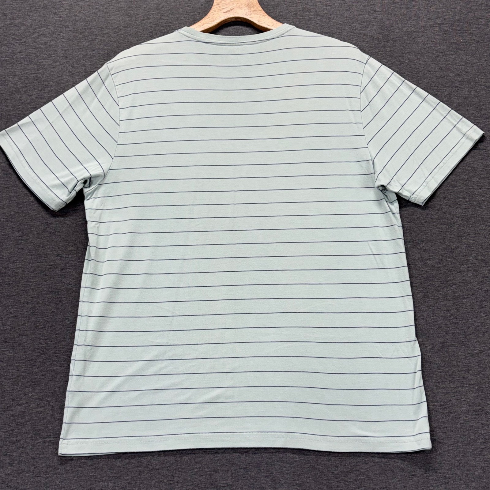 Free Fly T-Shirt Mens XL Stripe Pocket Short Sleeve Bamboo Sage Green Crewneck gallery