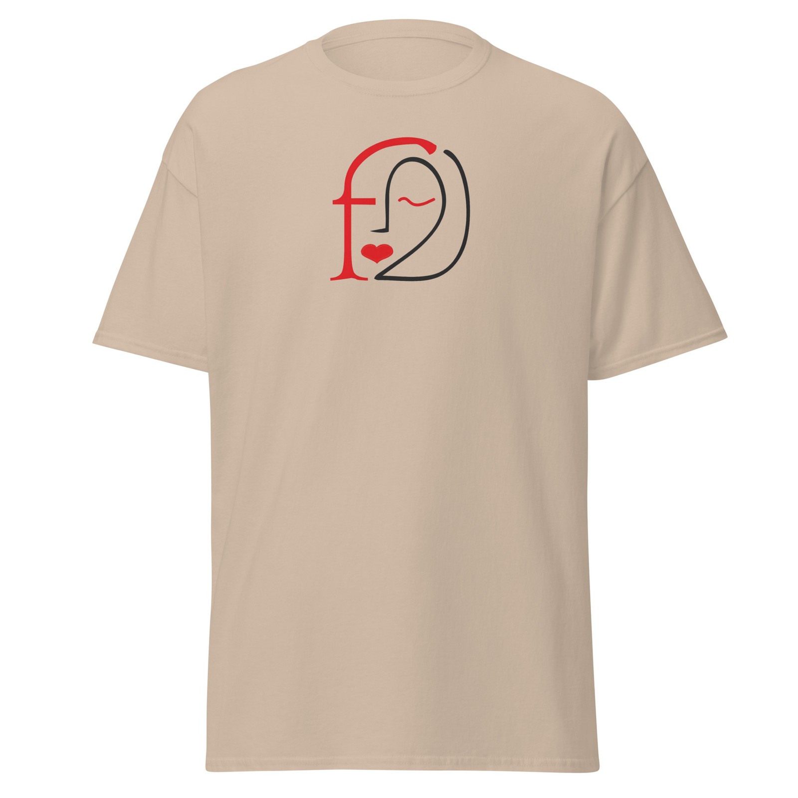 Minimalist Woman Line Art Unisex T-Shirt – Fiore D’Amore Elegant Logo Tee