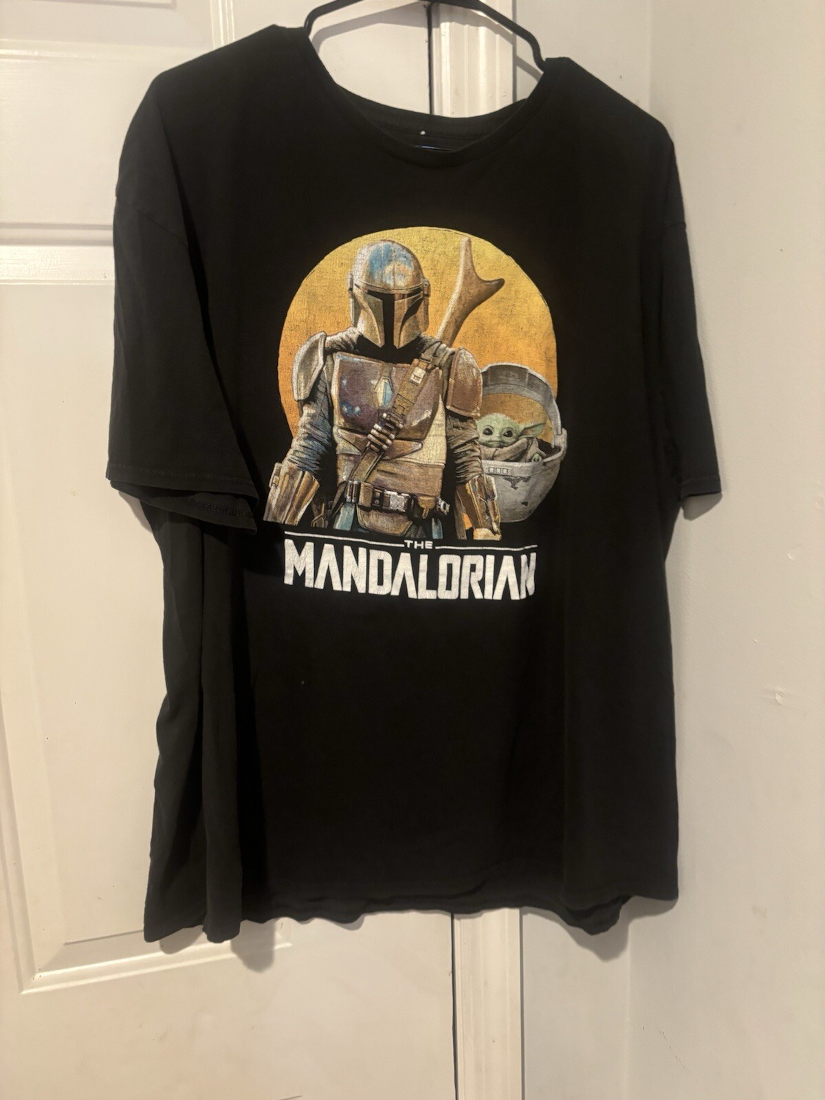 Star Wars The Mandalorian Baby Yoda Men’s Short Sleeve T-Shirt Black- Size 2XL gallery