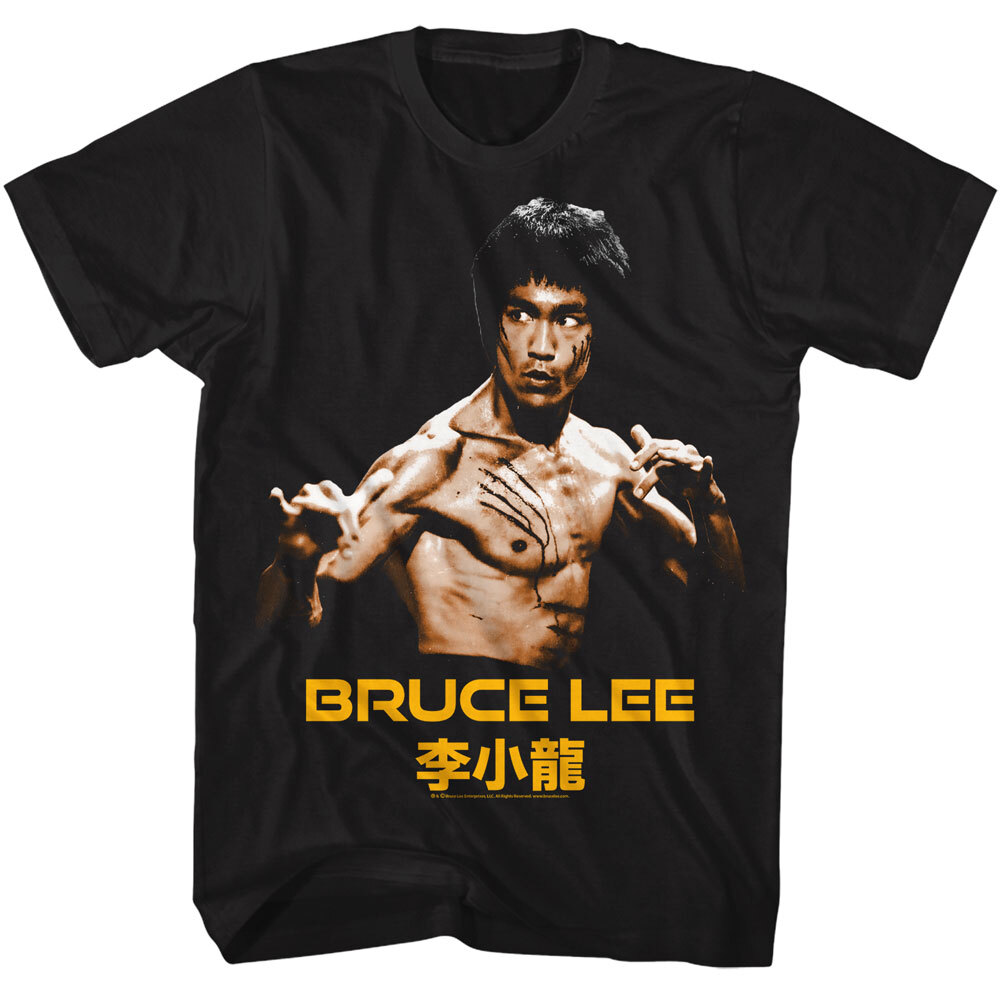 Bruce Lee Mens T-Shirt Ready Stance Position Be Water New Black Cotton SM - 5XL gallery