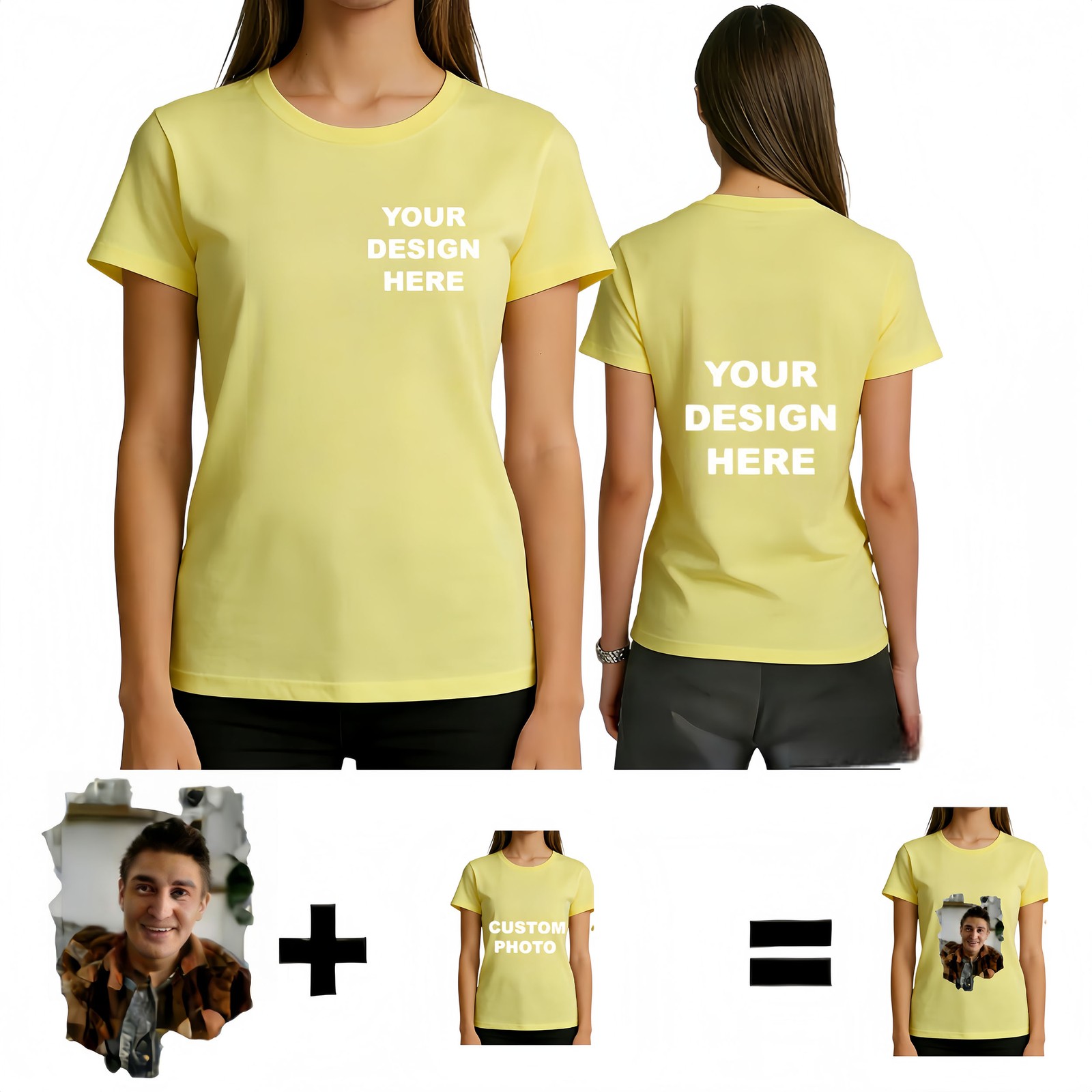 Personalized Custom T-Shirt Print Your Own Photo Logo Customized Cotton Tee gallery
