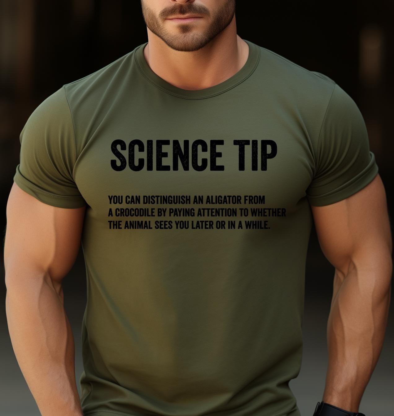 Science Tip Shirt • Funny Alligator vs Crocodile Joke Sarcastic Science tee gallery