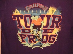 Bullfrog Amphibious Sunblock “Tour de Frog” Biking Purple T Shirt L