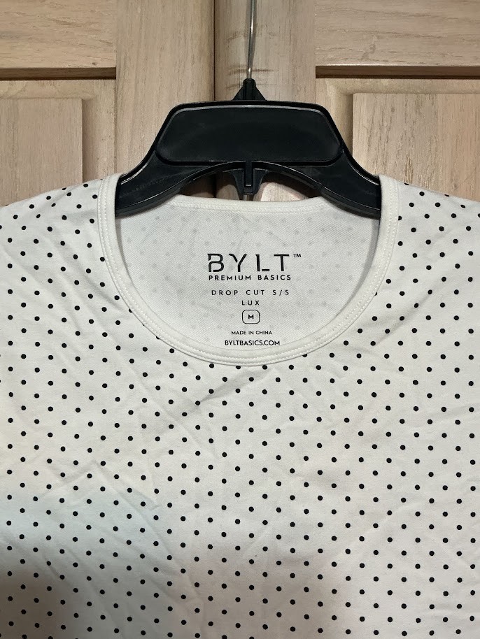 BYLT Premium Basics Drop Cut Short Sleeve Lux White T-Shirt Men's Medium *NEW* gallery