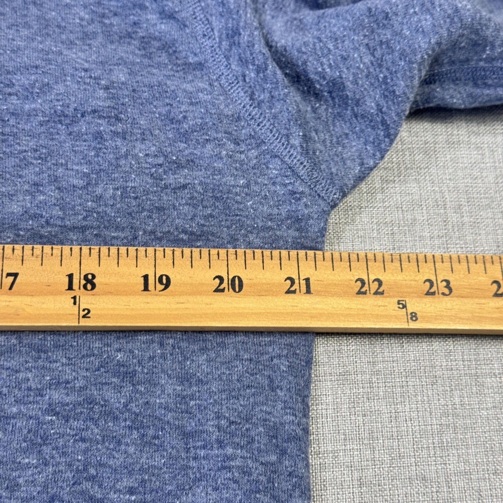 L.L. Bean Two-Layer River Driver Henley Wool Blend Shirt Mens L Blue Long Sleeve gallery
