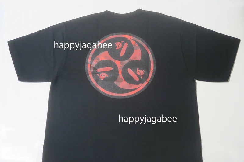 A BATHNIG APE Men's COLOR CAMO JAPAN CULTURE MITSUDOMOE TEE 1M22110058 gallery