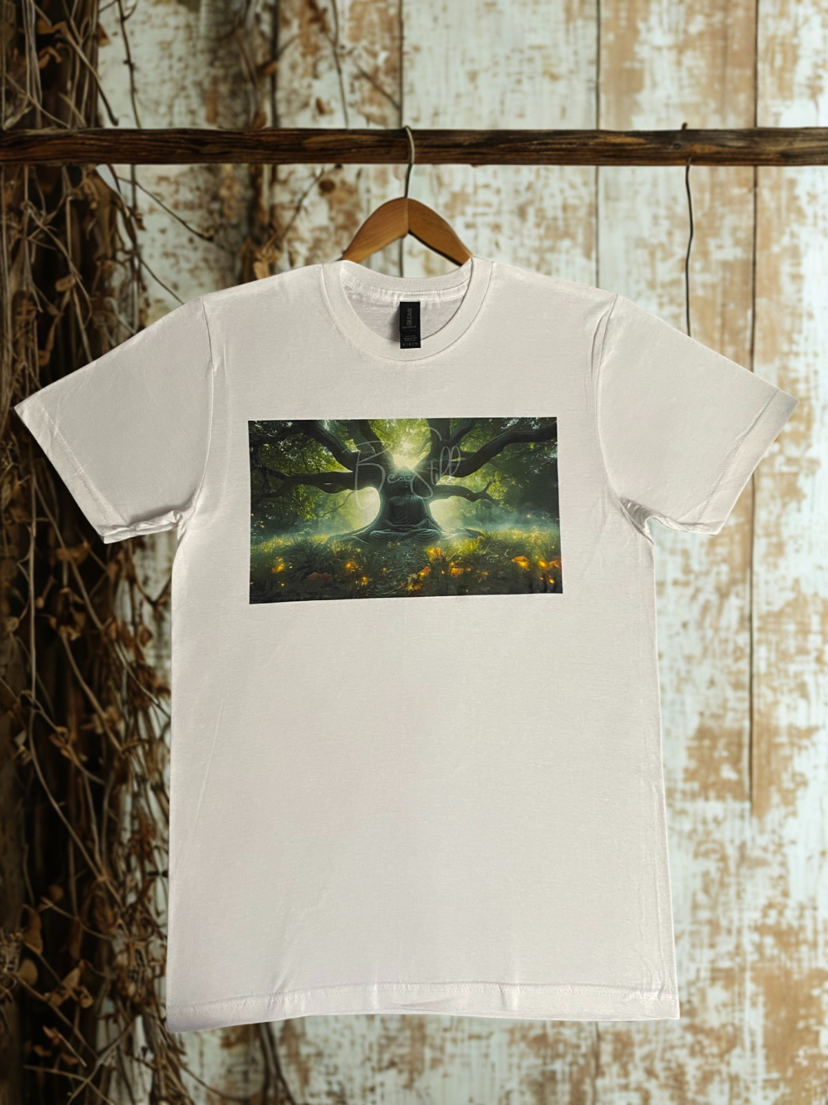 DTF Custom Made - BE STILL Short Sleeve T-Shirt - White SML gallery