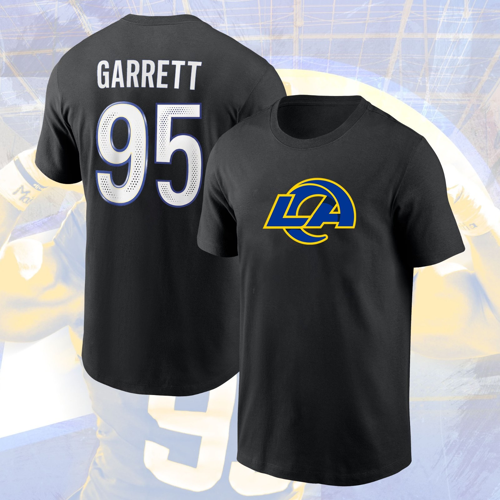 NEW SALE! Myles Garrett #95 L.A Rams 2026 Name & Number Fastship For Fans gallery