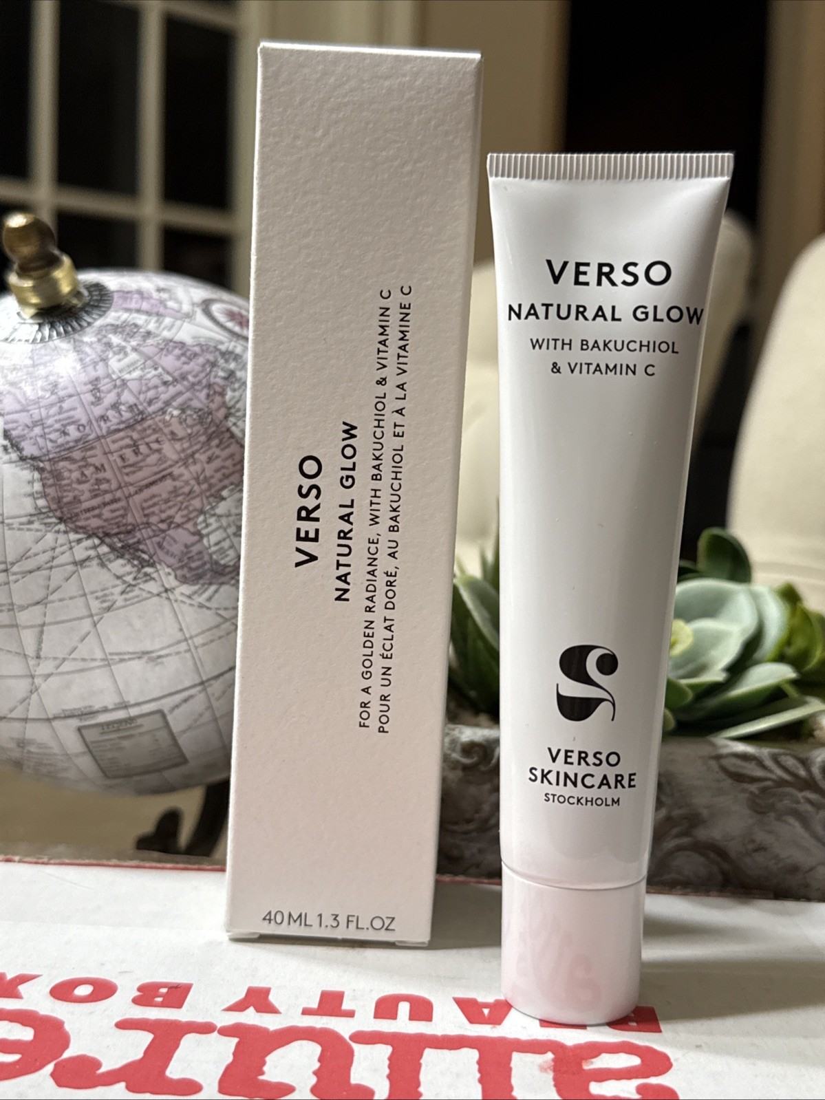 VERSO NATURAL GLOW WITH BAKUCHIOL & VITAMIN C FULLSIZE 1.3 OZ NIB Sealed! C3
