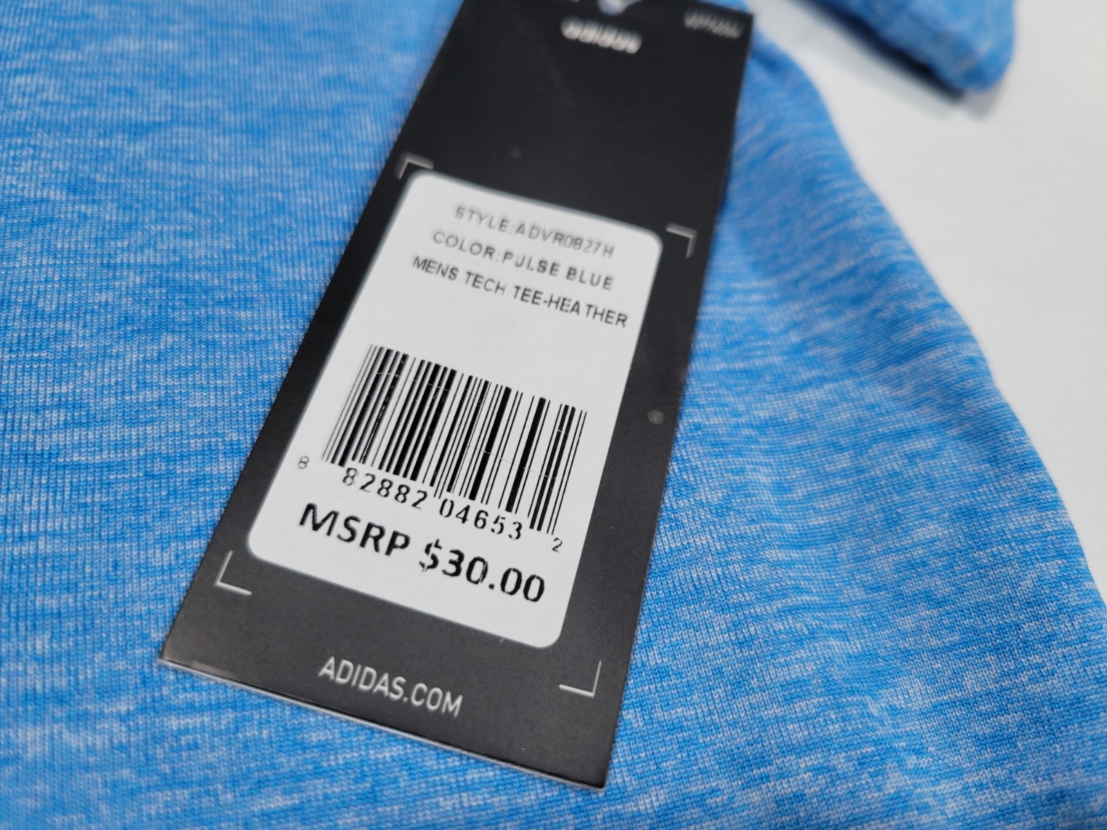 Adidas Men's Tech Tee Short Sleeve Sports -Running Training Shirt Blue Crew gallery