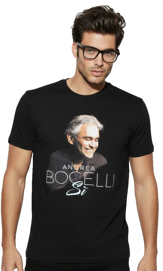 Andrea Bocelli Si Black T Shirt Short Sleeve size 2XL XXL gallery