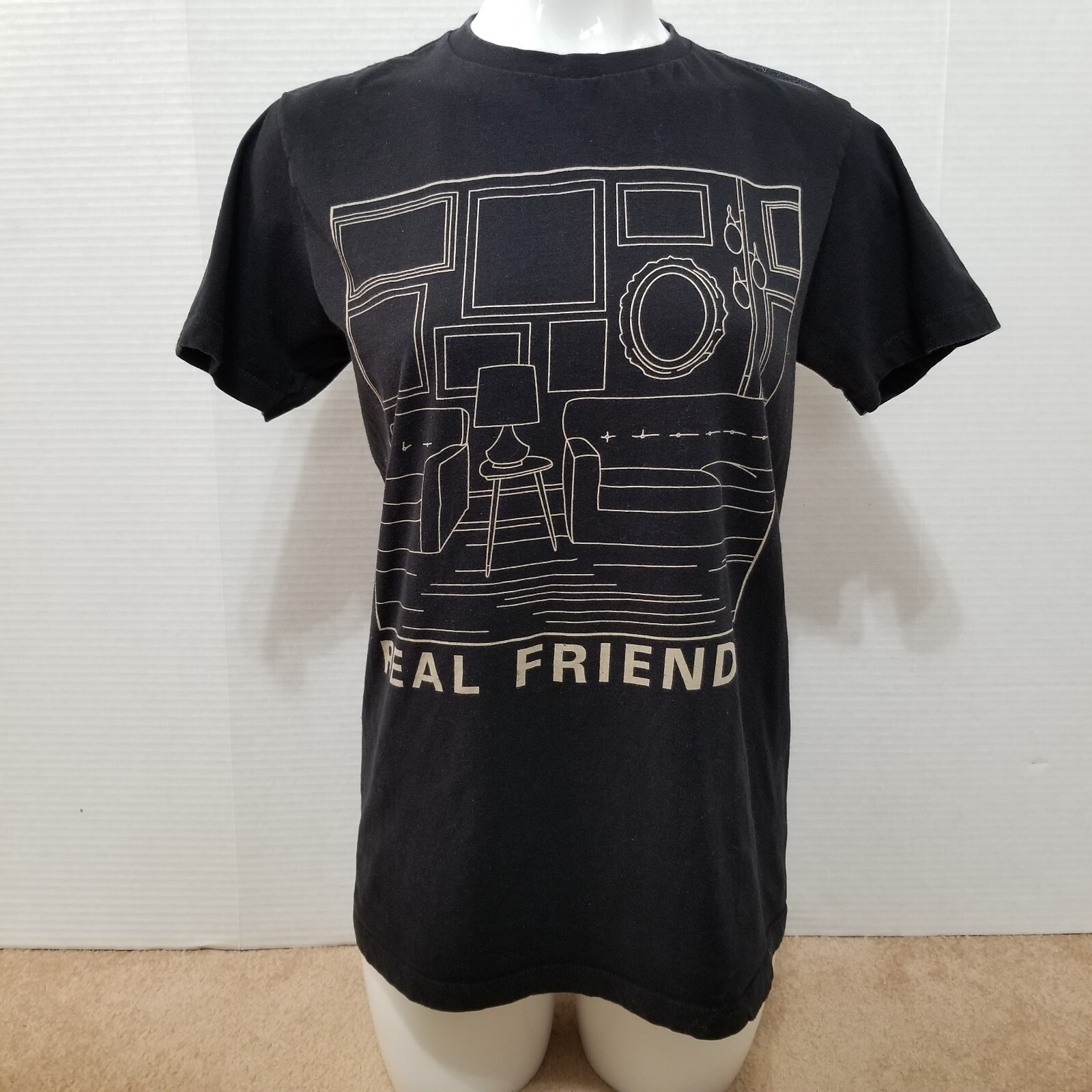 Real Friends shirt Medium Loose Home Inside My Head Line Art graphic band merch gallery
