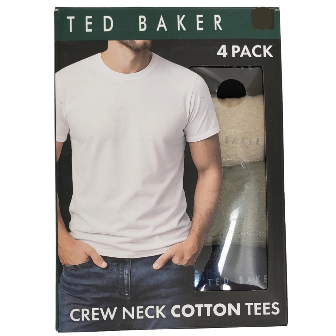 TED BAKER Tees Men Large Crew Neck Cotton Blend 4 Pack NWT! gallery