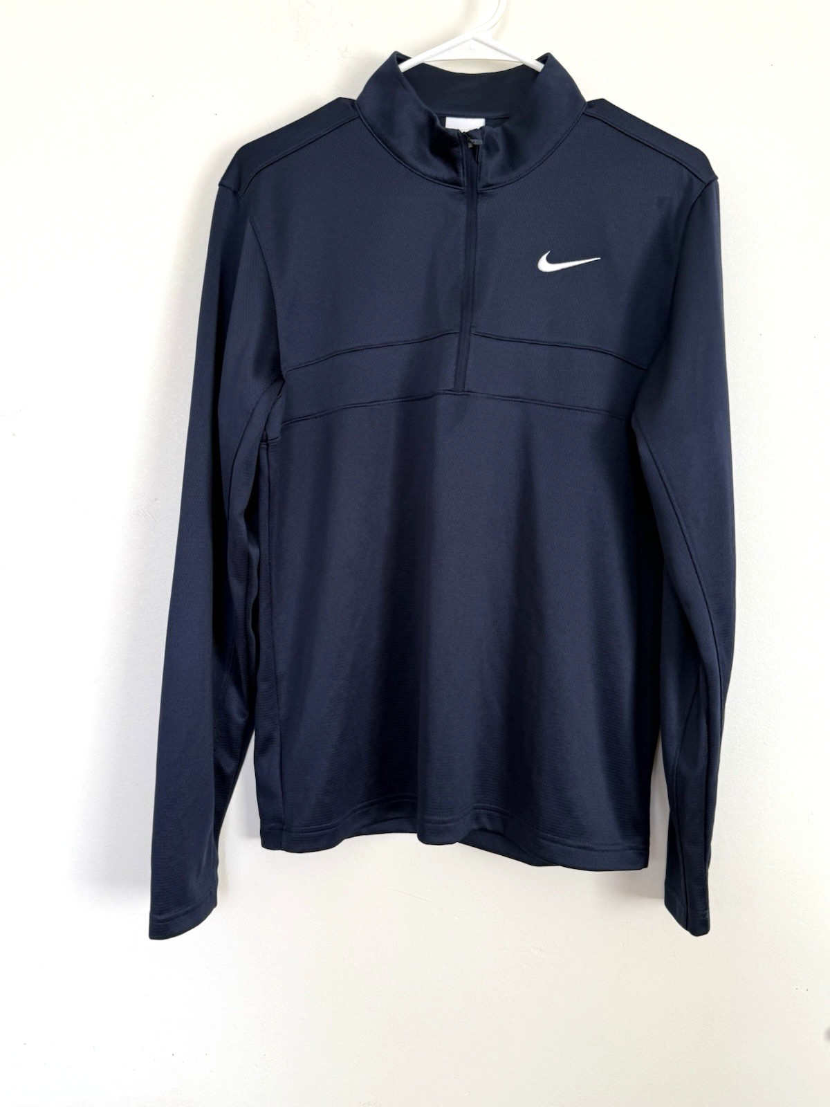Nike Dri Fit Men’s Half Zip Navy Blue Golf Long Sleeve Pullover Sz Small CK6076