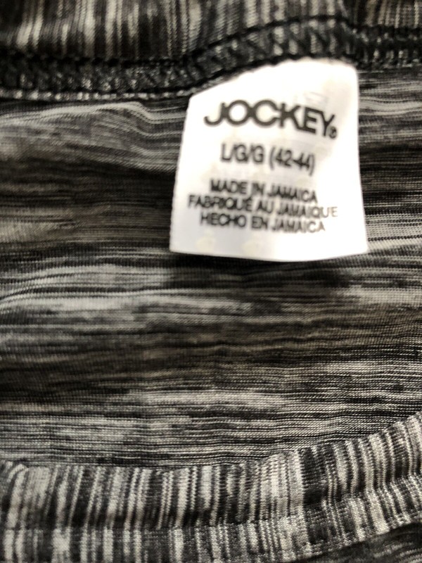 Jockey Men’s Nylon/polyester Large Gray/black Patten New No Tag gallery