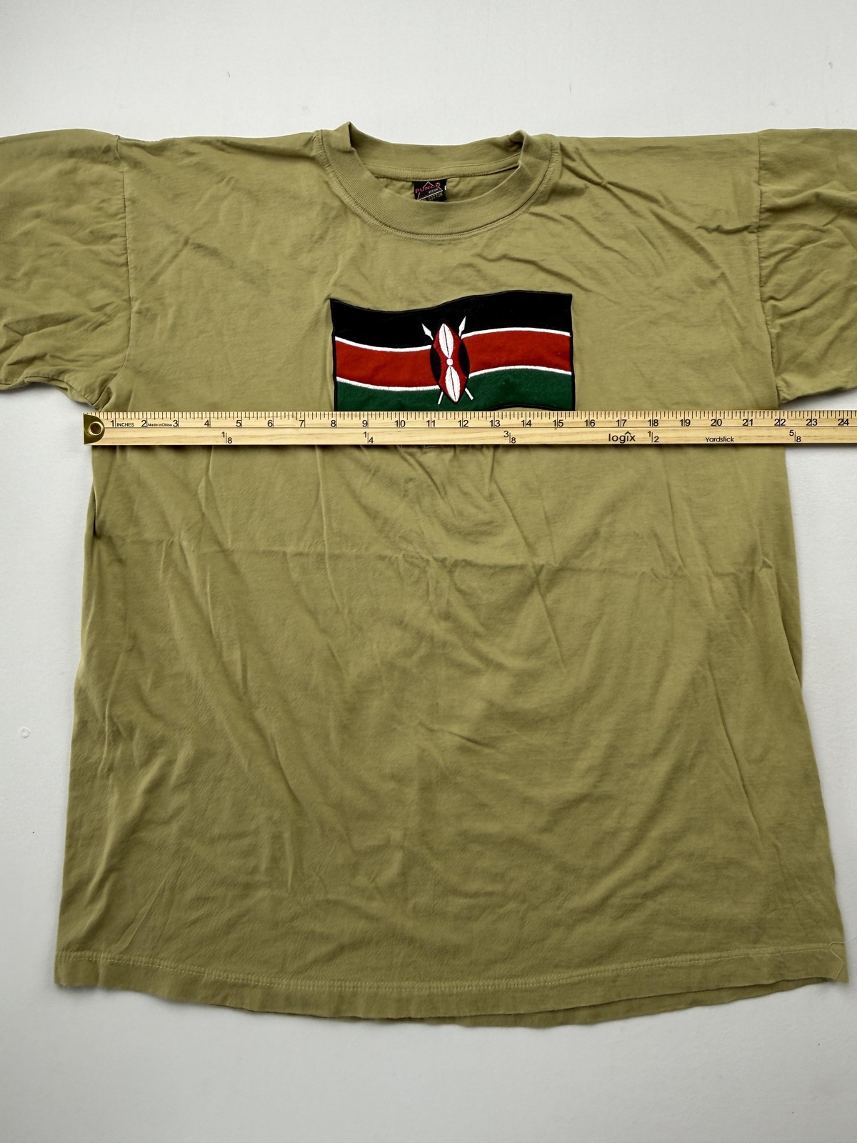 Punch Shirt Mens XL Green Kenya Flag Graphic Tee Embroidered Travel Souvenir gallery