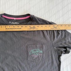 Chubbies Tee Shirt The Weekend Has Arrived Large Pocket T Gray Charcoal Used