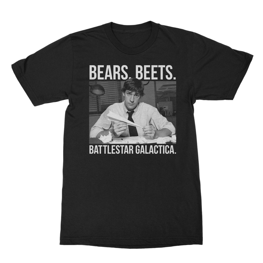 The Office Jim Halpert Bears Beets Battlestar Galactica T-Shirt