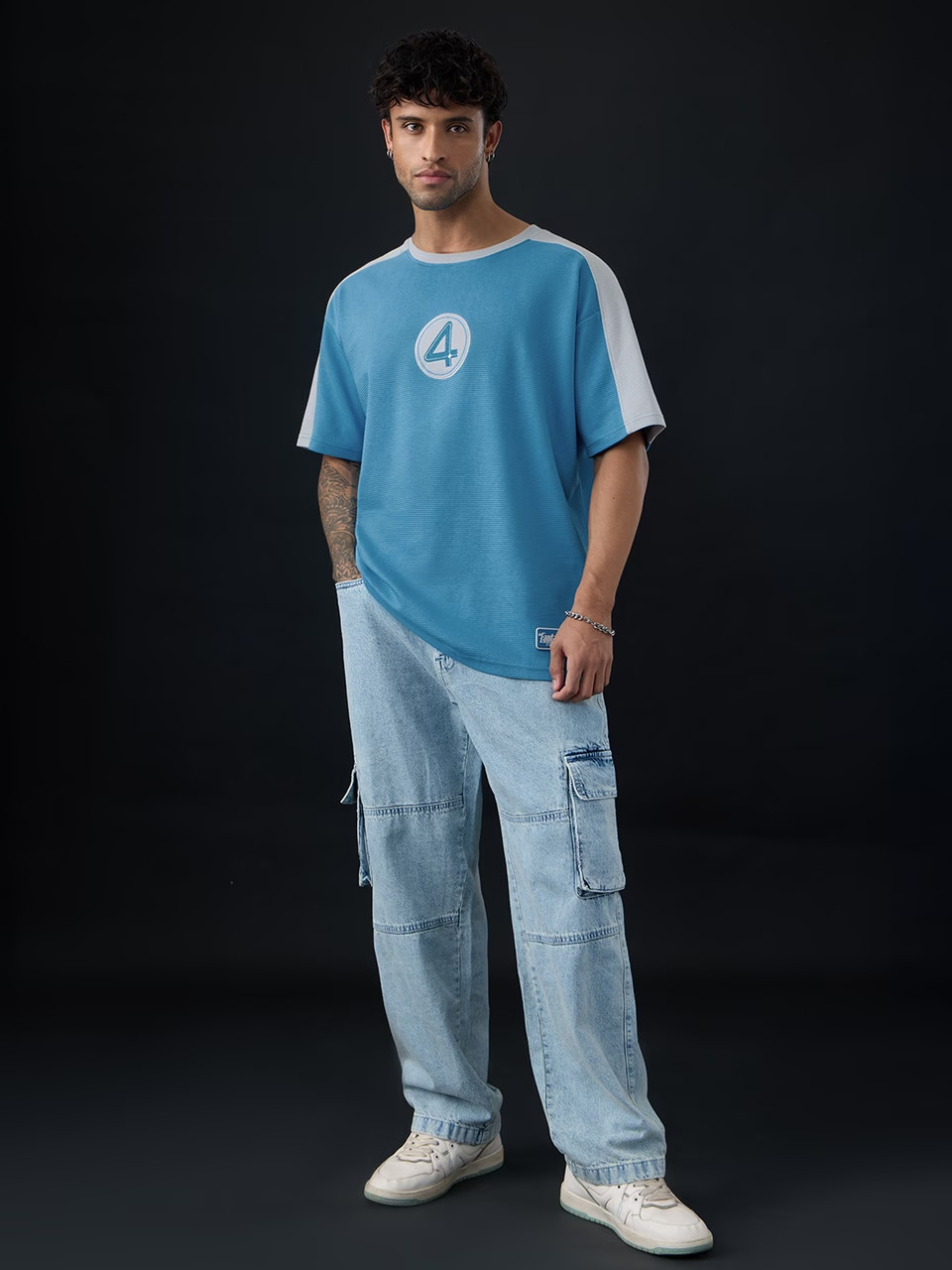 Marvel Fantastic 4 Embroidery Logo Oversized T-Shirt Textured Fabric Summer 2026 gallery