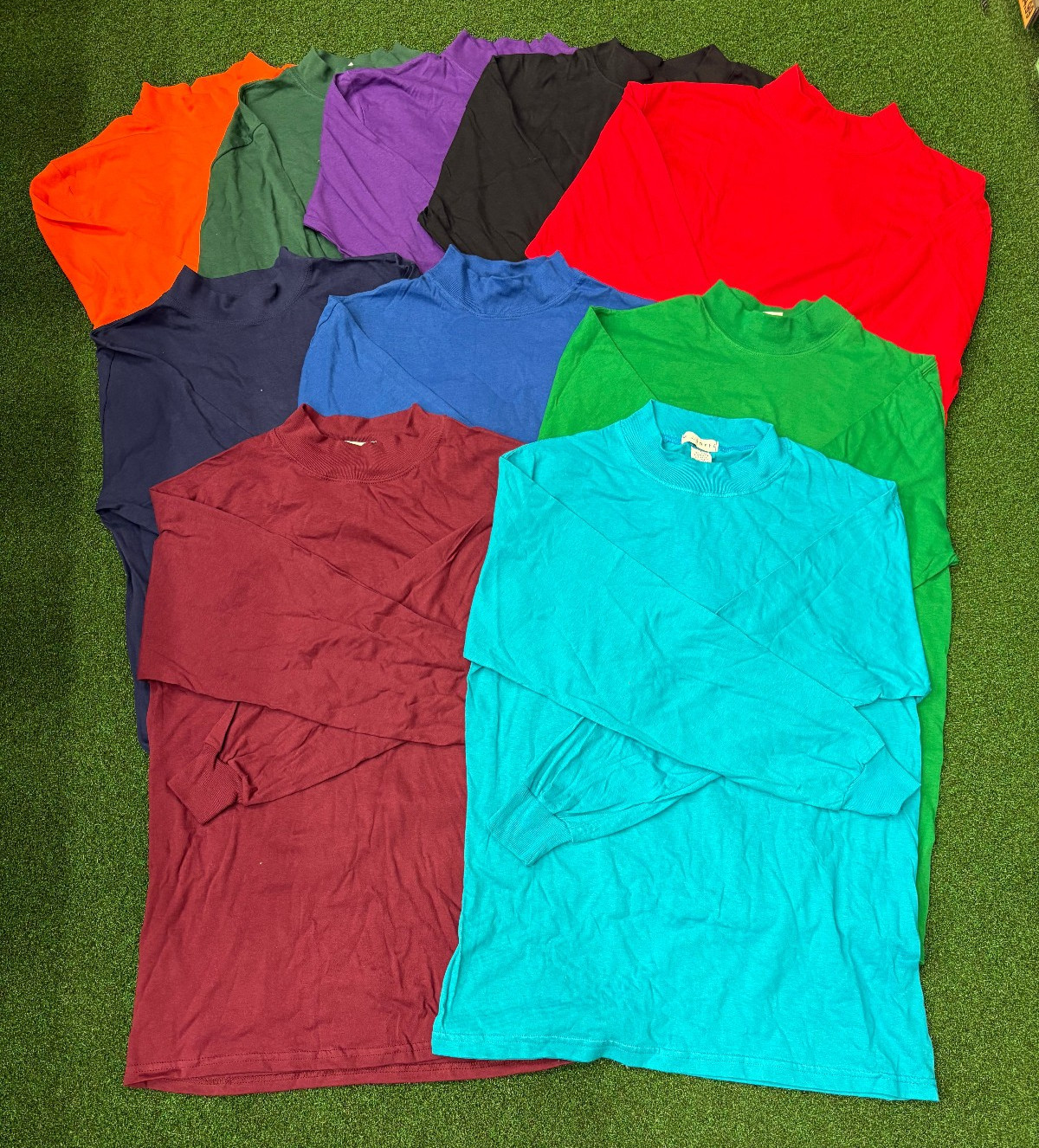 Soffe Mock Turtleneck 100% Cotton New Dealer Stock Multiple Sizes and Colors