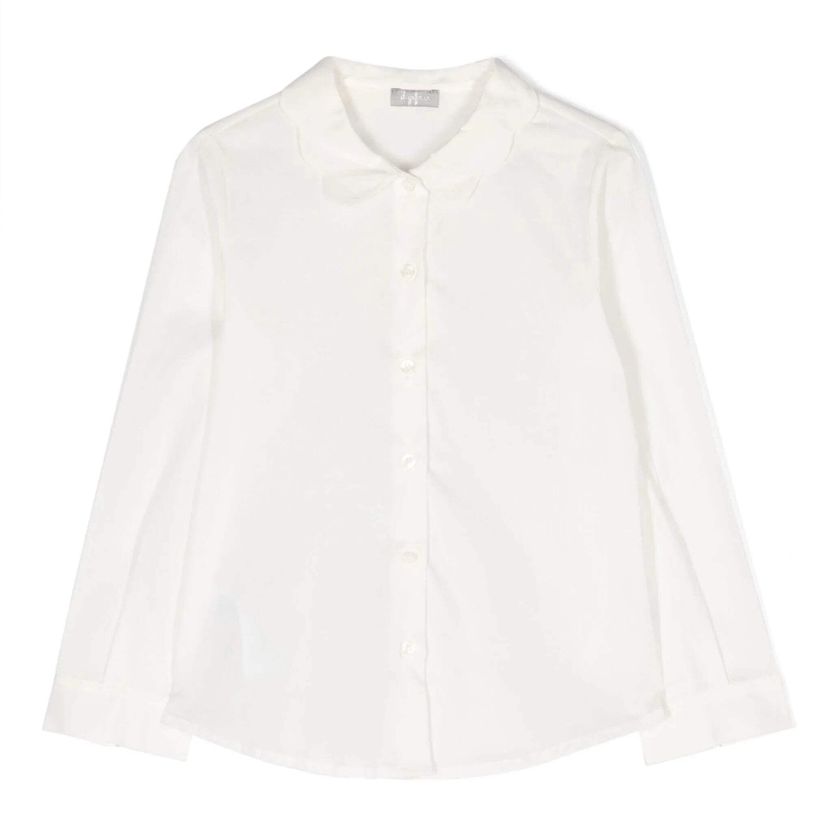 Il Gufo Kids Girl’s Scalloped Collar Poplin Shirt – 5Y/6Y