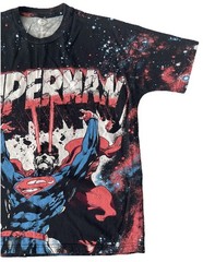 Superman DC Comics AOP Laser Eyes Flying Through the Universe Men Medium