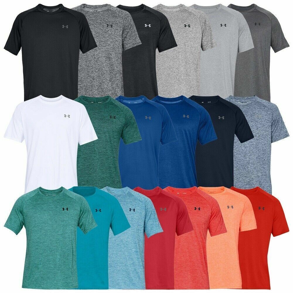 Under Armour T Shirt Tech 2.0 UA Mens Crew Sports Gym Football Top Tee S-XXL