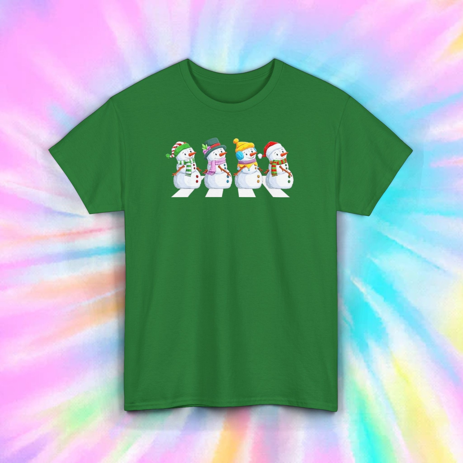Snowmen Abbey Road Christmas T-Shirt Funny Winter Snowman Holiday Gift S-5XL gallery