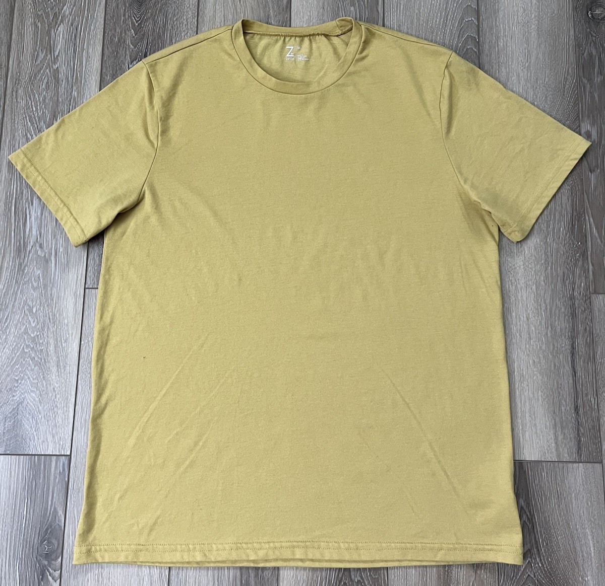 Z By Zella Yellow Crewneck Short Sleeve Tee Mens Sz Medium Polyester Blend gallery