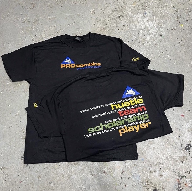 Nike No Routine Football Basketball Pro Combine NYC Men's Shirt Black XL Vintage gallery