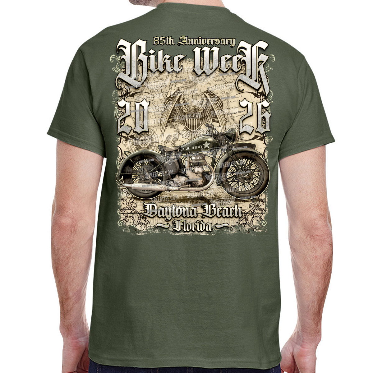 T-Shirt 2026 Bike Week Daytona Beach Vintage Army Bike No Harley gallery