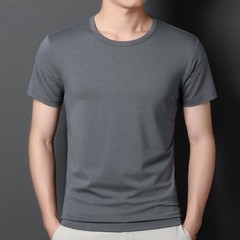 Universal Men’s Polyester Fiber Plain Crew Neck Tee Short Sleeves T-Shirt M-5XL
