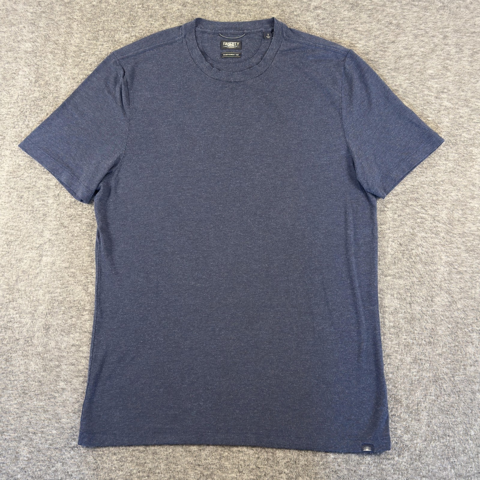 Faherty Shirt Mens Small Blue Movement Crewneck Tee T-Shirt Soft Stretch Casual