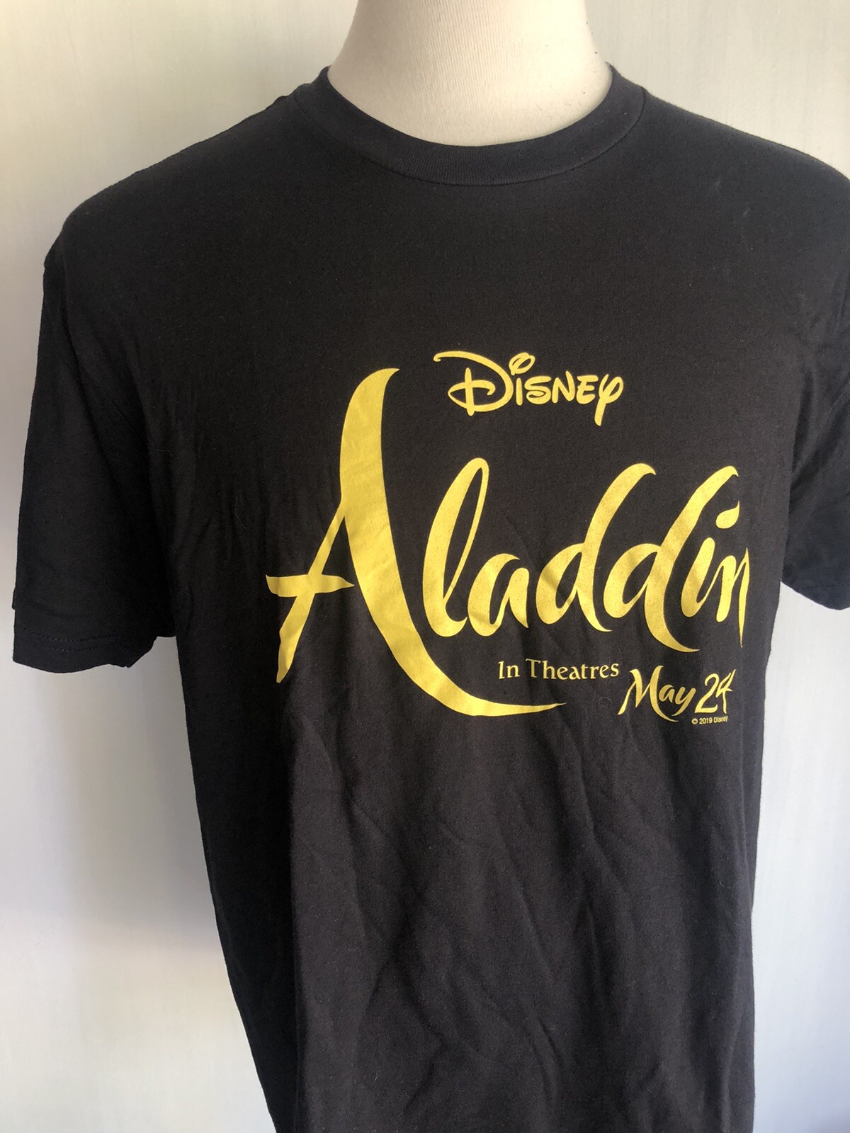 DISNEY'S ALADDIN (2019) Official Men's Movie Promo Will Smith T-Shirt Size Large gallery