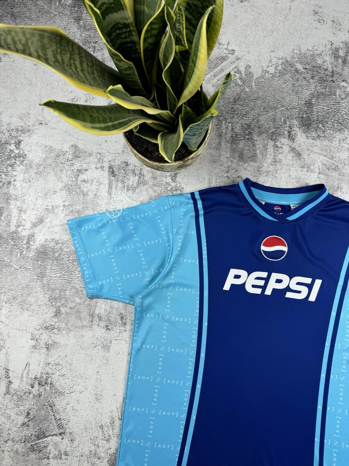 Vintage RARE Pepsi X AOF Art Of Football 90S 00S Jersey Soccer Y2K T Shirt Tee gallery