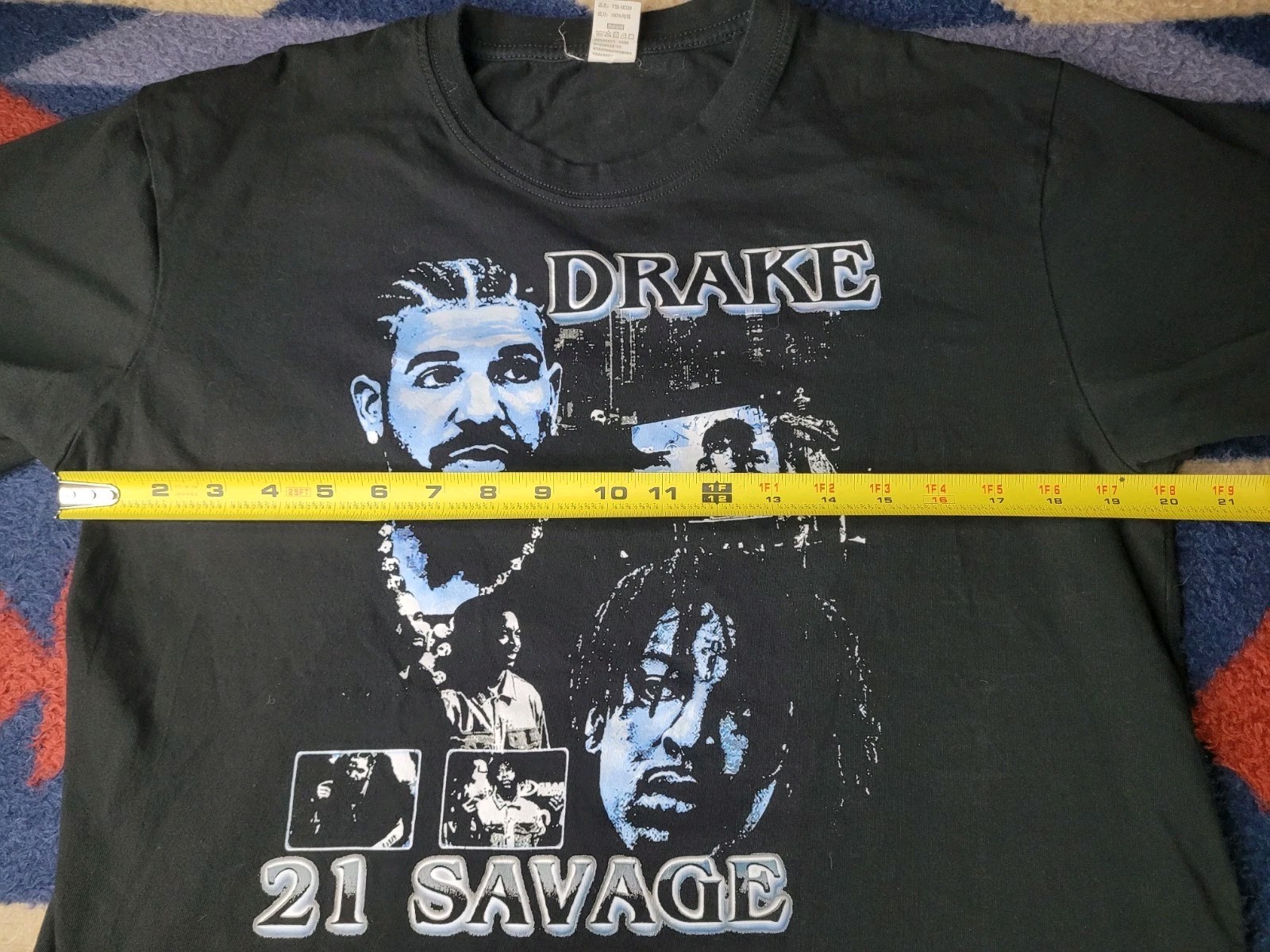 Drake & 21 Savage Tour T Shirt Mens Large 2023 It's All A Blur Rap Black gallery