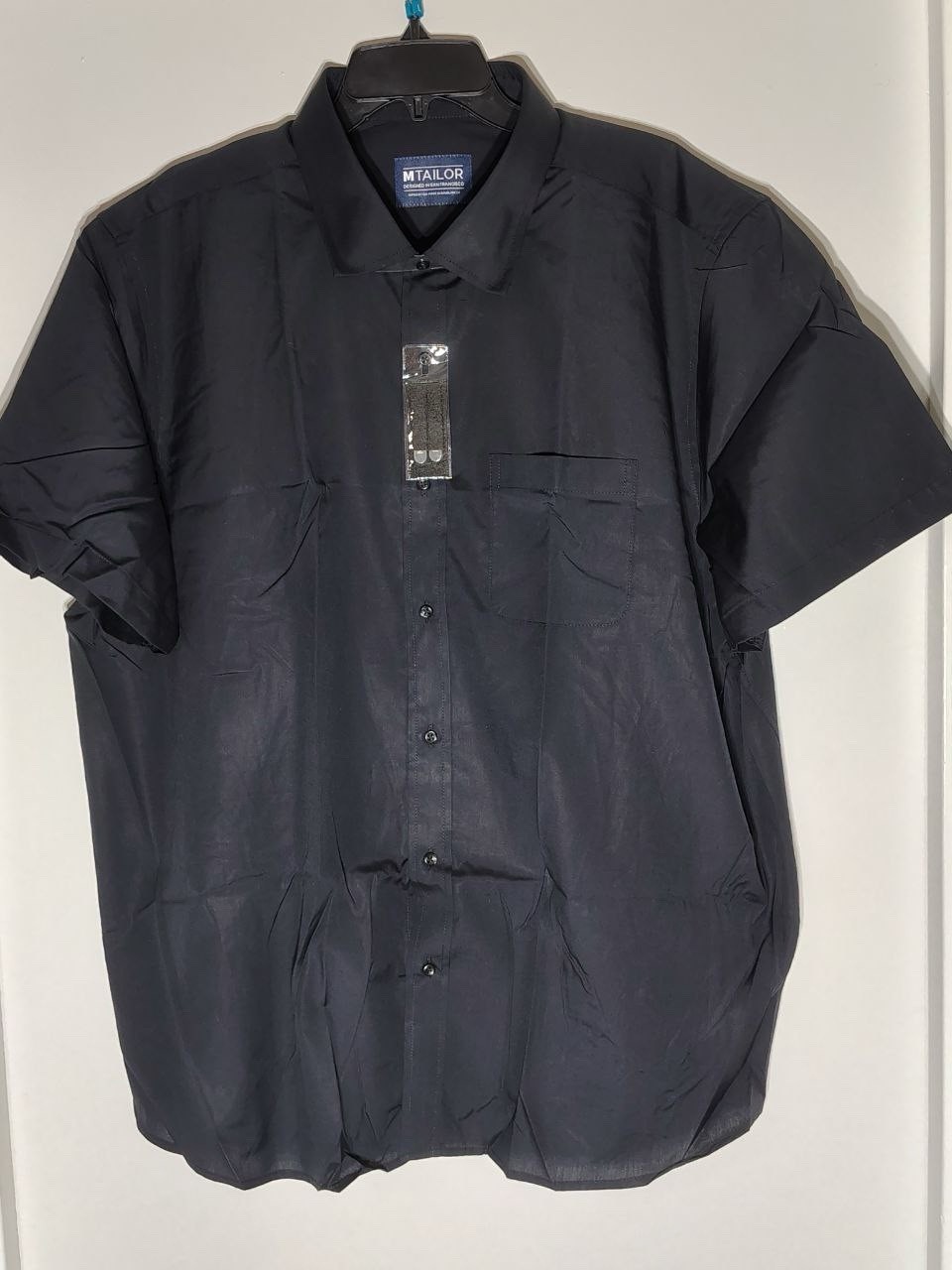 MTailor Men’s Black Shirt With Short Sleeves Size XL gallery