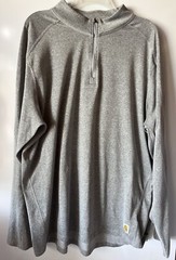 Carhartt Shirt Mens 2XL Gray Force Pullover 1/4 Zip Long Sleeve Relaxed Fit Work