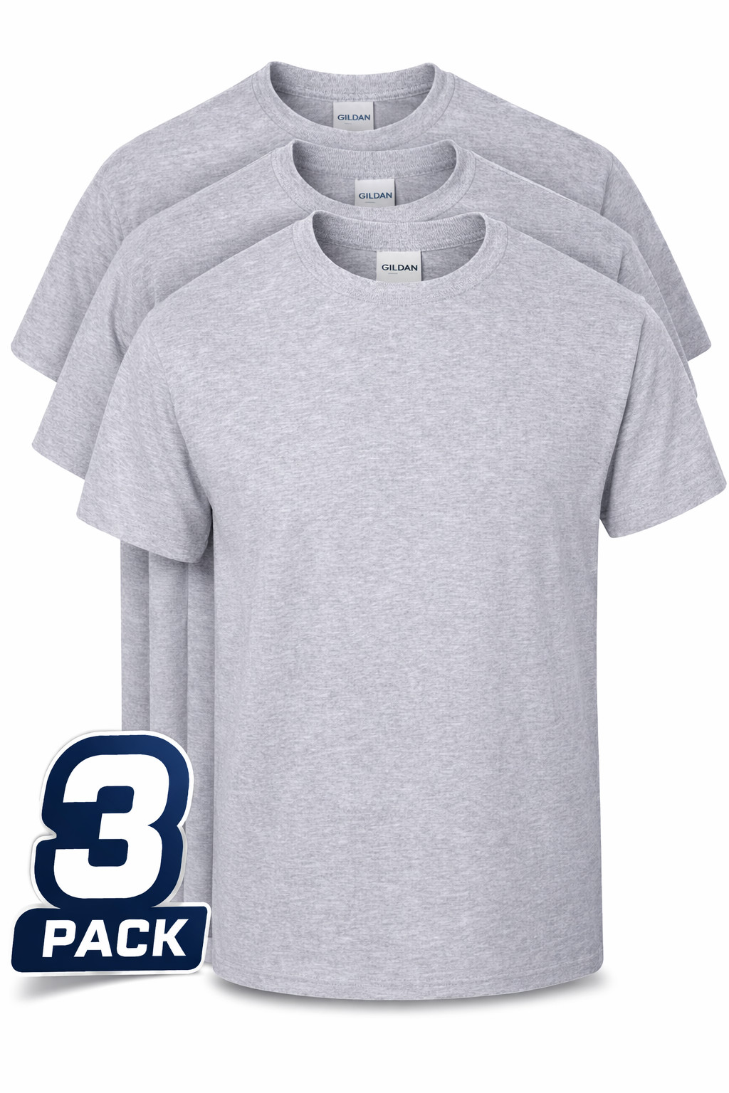 Pack of 3 Gildan G500 Mens Short Sleeve Heavy Cotton Size: XL Blank T-Shirts gallery