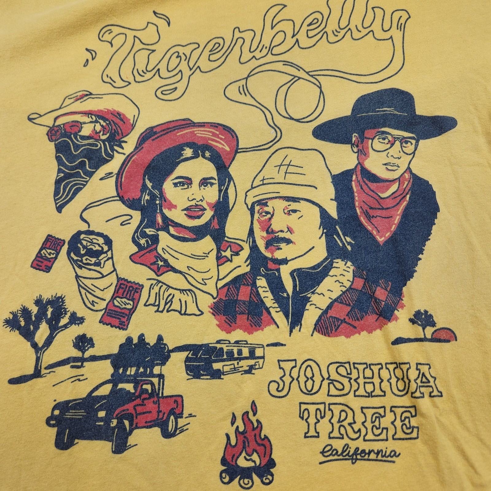 Tigerbelly Joshua Tree California Graphic T Shirt Mens 3X Yellow Desert Scene gallery