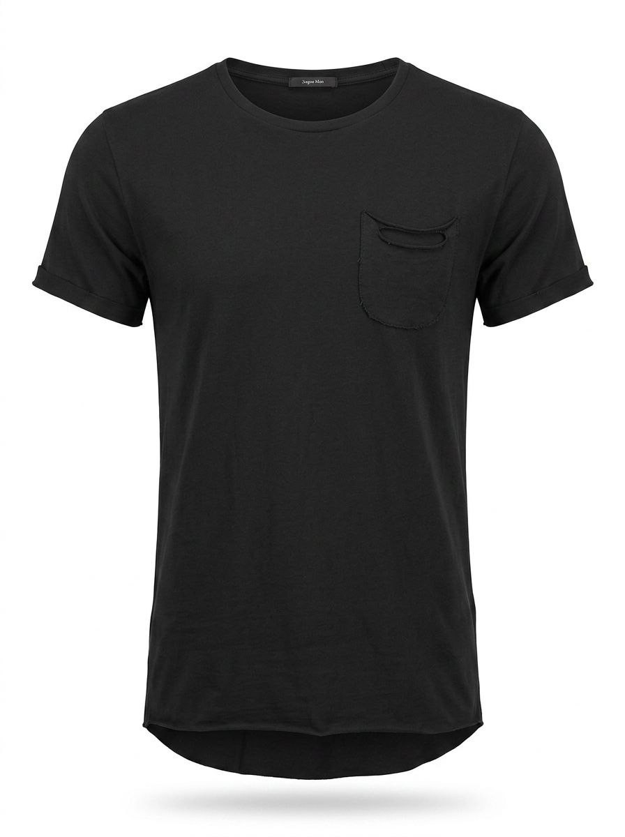 Xagon Man Balck Cotton T-shirt Made in Italy Size M gallery
