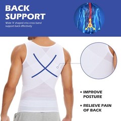 Men Compression Shirts Body shaper Tummy Control Underwear Slimming Girdle US