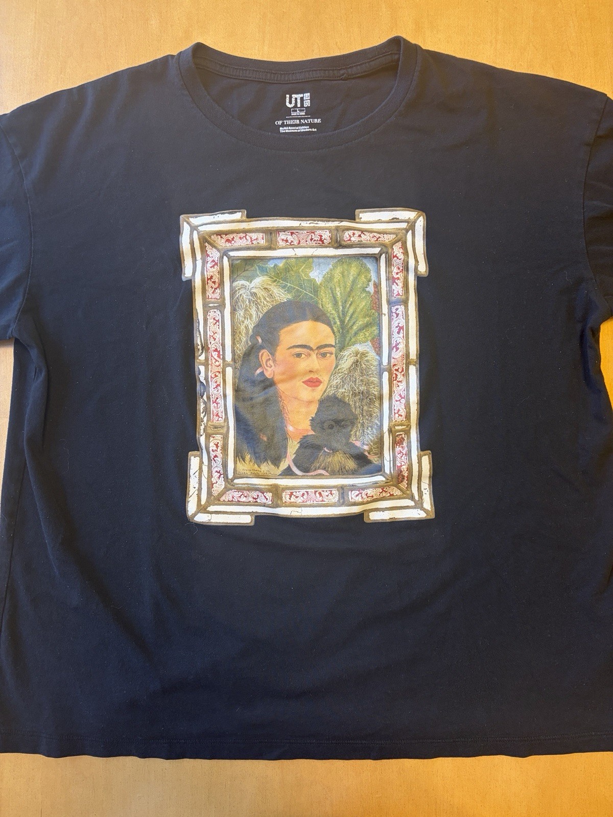 Uniqlo UT Frida Kahlo MoMA T Shirt Mens L Black Graphic Art Tee Modern Art