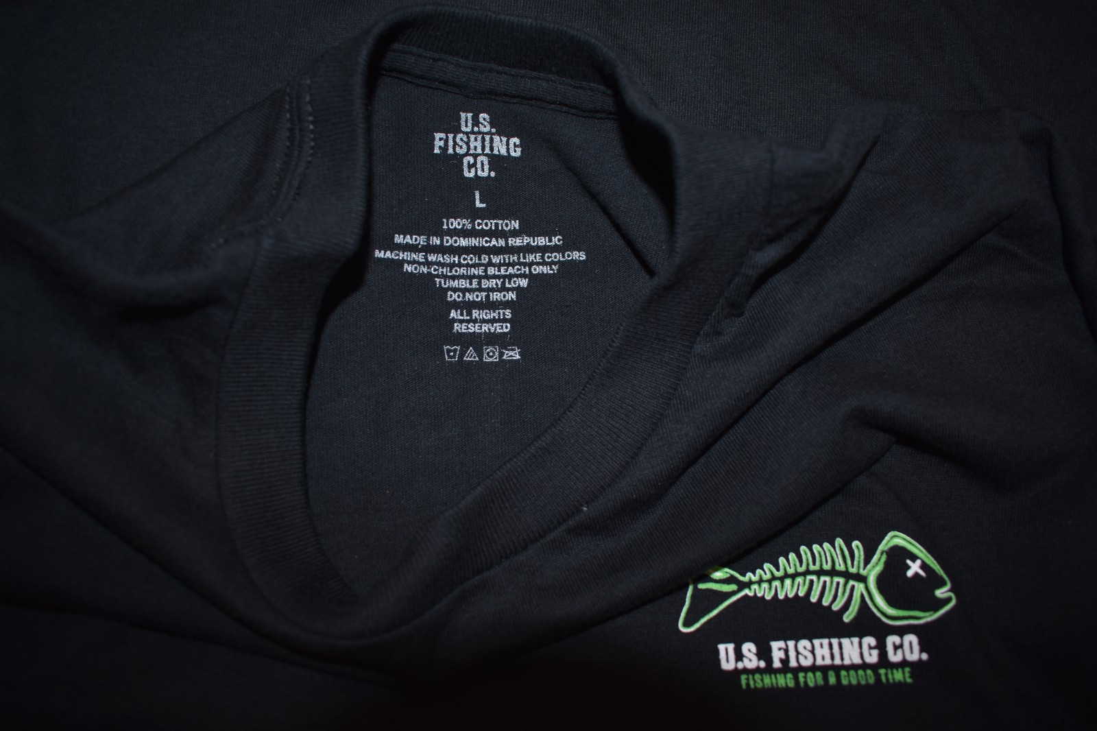 U.S. Fishing Co. Mens Big Bites Fishing Club Funny Black Shirt New S-3XL gallery