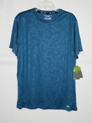 NWT TEK GEAR DRY TEK NIGHTFL TL BLUE DOTTED CREW NECK T-SHIRT SZ L #Y175