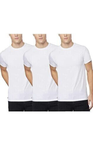 32 Degrees Mens Cool Tee Short Sleeve Crew Neck Quick Dry Anti-Odor 3-Pack S gallery
